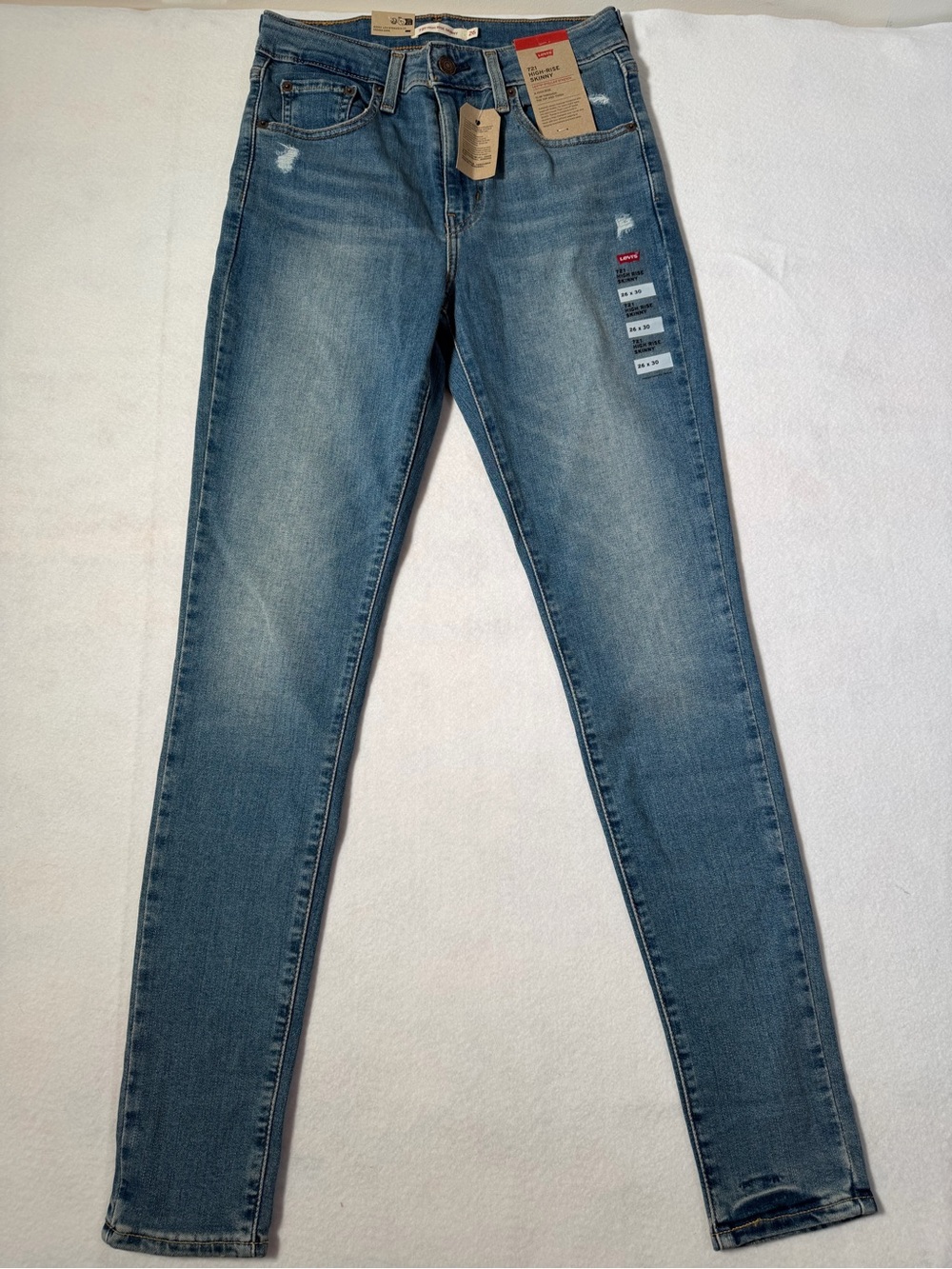 Levi's Distressed Light Blue Skinny Jeans